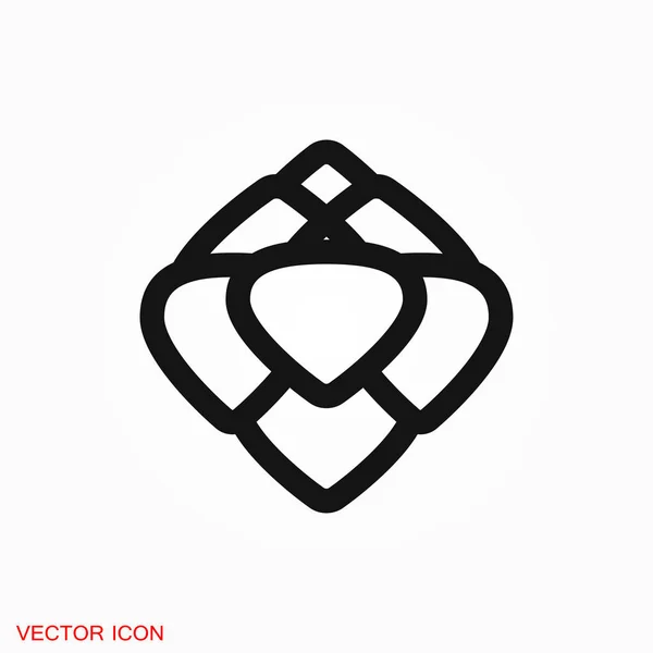 Hop Symbol Logo Vektor Zeichen Symbol Für Design — Stockvektor