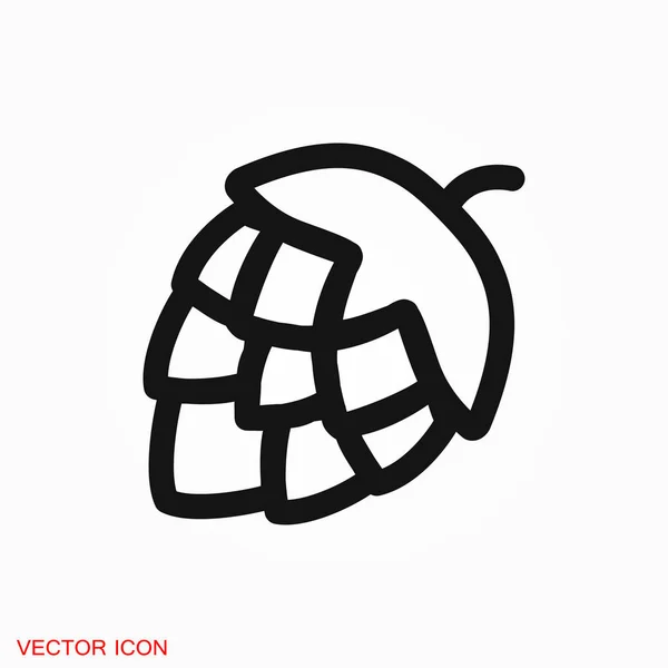 Logo Icono Lúpulo Símbolo Signo Vectorial Para Diseño — Vector de stock