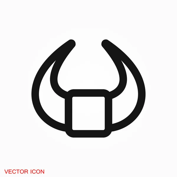 Stierhörner Logo Vektor Zeichen Symbol Für Design — Stockvektor