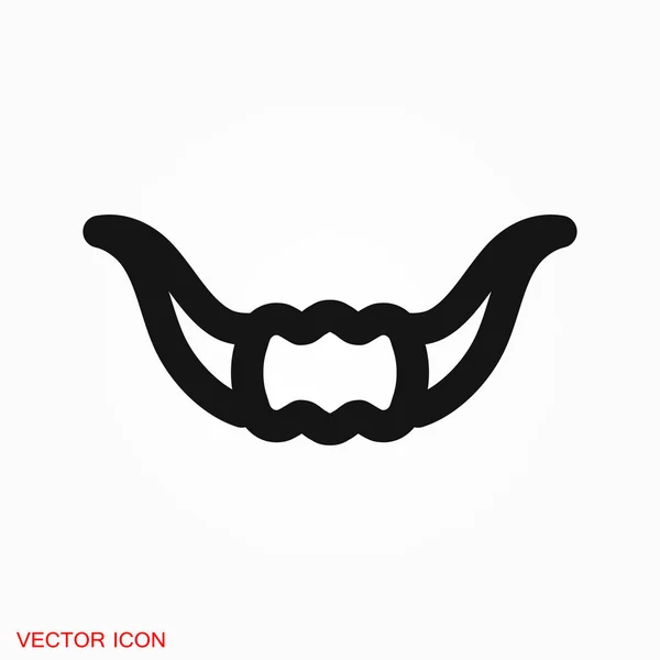 Boğa Boynuzları Logo Tasarım Vektör Işareti Simgesi — Stok Vektör