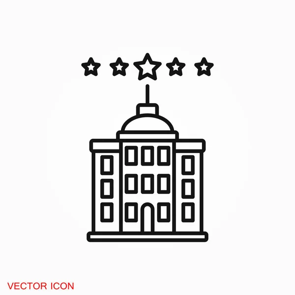 Логотип Значка Готелю Векторний Символ Дизайну — стоковий вектор
