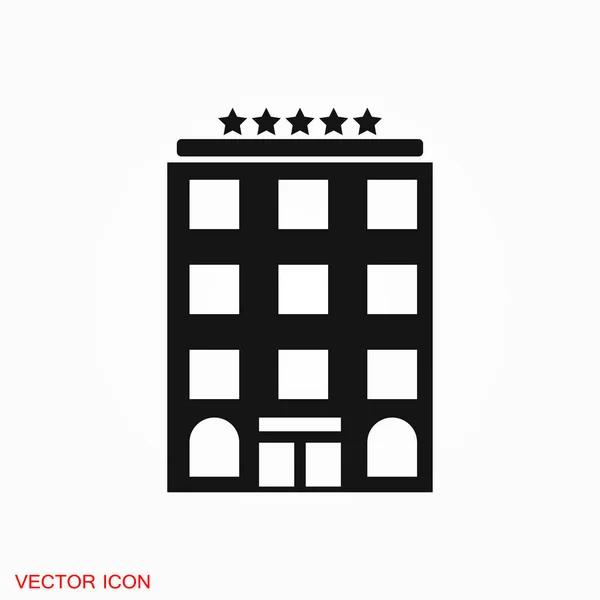 Logotipo Ícone Hotel Símbolo Sinal Vetor Para Projeto — Vetor de Stock