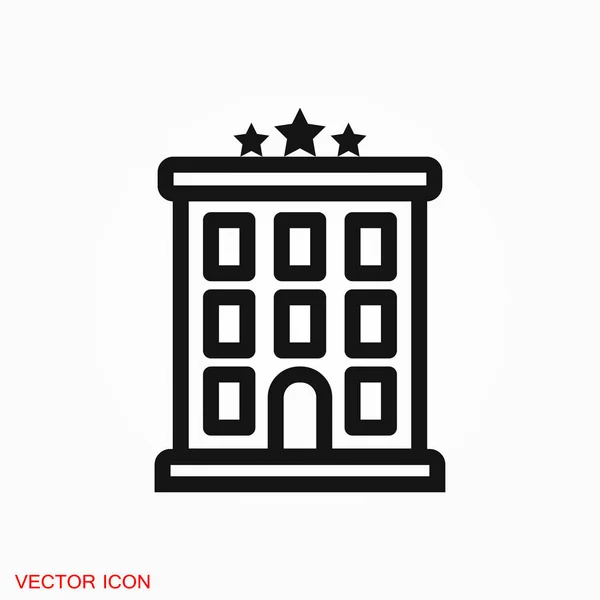 Hotel Pictogram Logo Vector Teken Symbool Voor Ontwerp — Stockvector