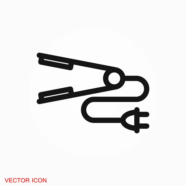 Cabelo Endireitar Ícone Ícones Para Conceito Móvel Web — Vetor de Stock