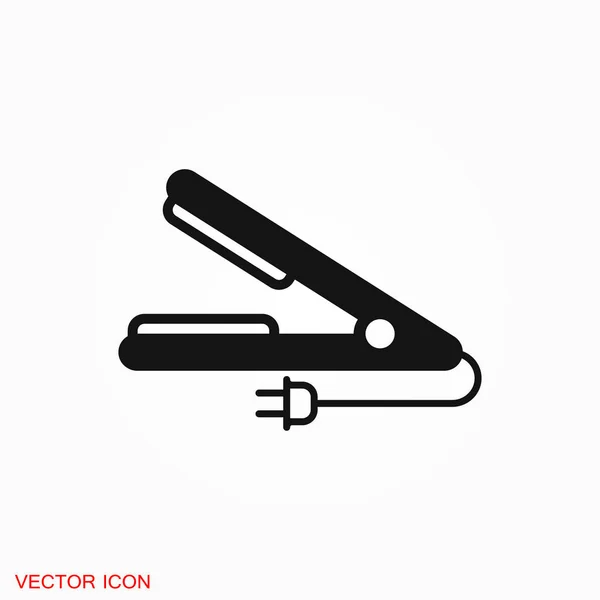 Cheveux Redresser Icône Icônes Pour Concept Mobile Web — Image vectorielle