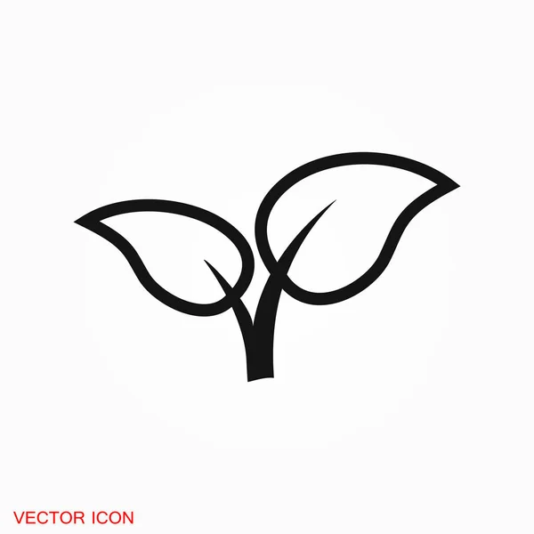 Blatt Icon Vektor Isoliert Hintergrund Blätter Von Bäumen Und Pflanzen — Stockvektor