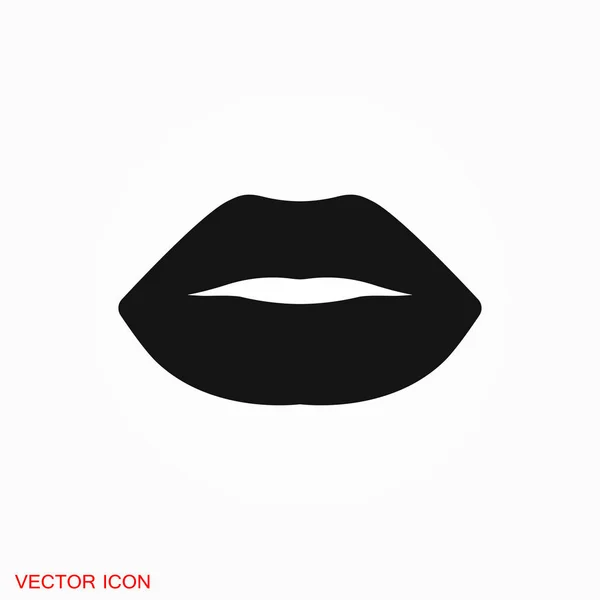 Icono Labios Logotipo Del Icono Del Beso Símbolo Signo Vector — Vector de stock