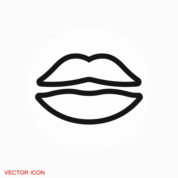 Lips Icon Kiss Icon Logo Vector Sign Symbol Design — Stock Vector