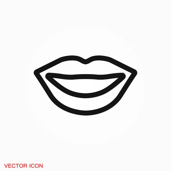 Icono Labios Logotipo Del Icono Del Beso Símbolo Signo Vector — Archivo Imágenes Vectoriales
