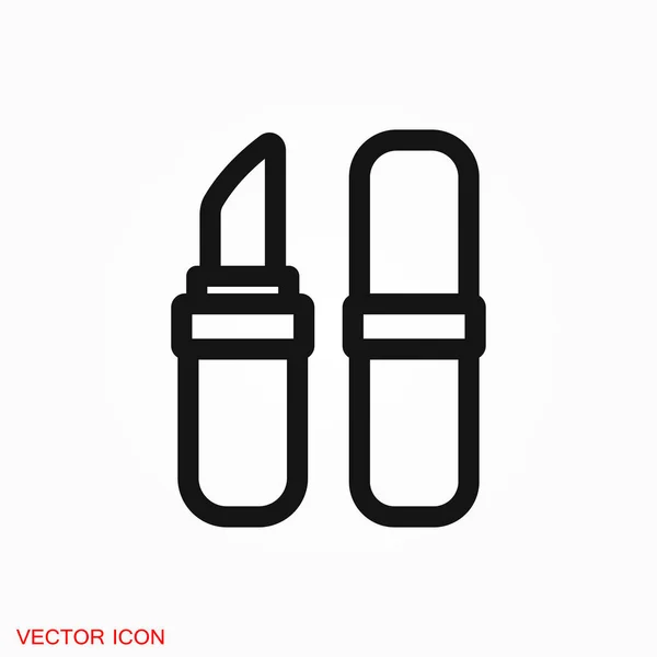 Значок Помады Плоский Логотип Помады Символ Дизайна — стоковый вектор