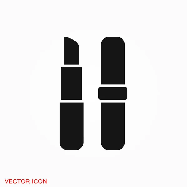 Icône Rouge Lèvres Logo Plat Rouge Lèvres Symbole Design — Image vectorielle