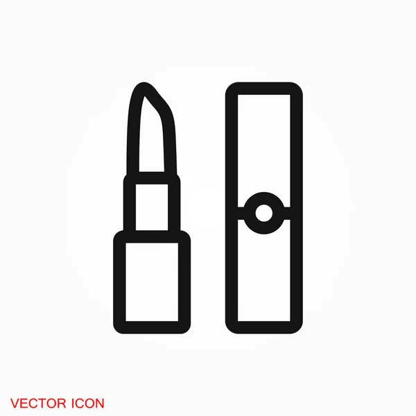 Ícone Batom Logotipo Liso Batom Símbolo Para Projeto — Vetor de Stock