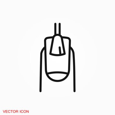 Simge logosu, vektör işareti simgesi tasarım için manikür