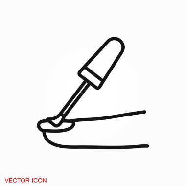 Simge logosu, vektör işareti simgesi tasarım için manikür