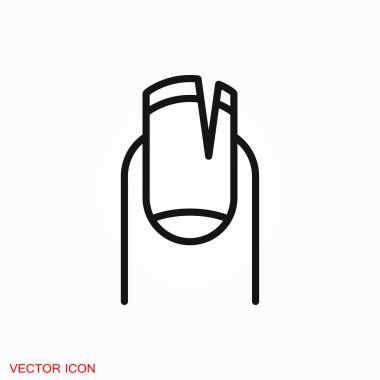 Simge logosu, vektör işareti simgesi tasarım için manikür