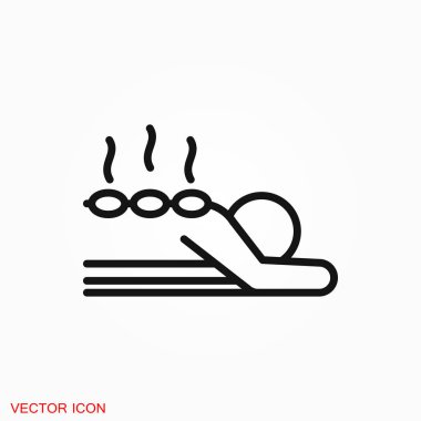 Simge masaj. Spa vektör çizim beyaz arka plan üzerinde