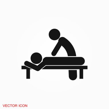 Simge masaj. Spa vektör çizim beyaz arka plan üzerinde
