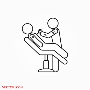 Vücut dövme simgesi logo, tasarım vektör işareti simgesi