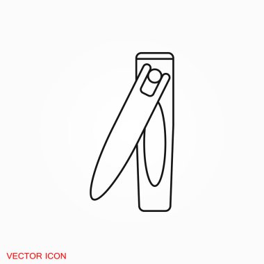 Tırnak makası simgesi logosu, vektör işareti simgesi tasarım için