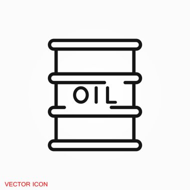 Petrol davul konteyner simgesi logo, tasarım vektör işareti simgesi