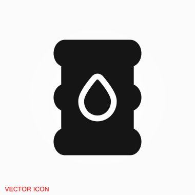 Petrol davul konteyner simgesi logo, tasarım vektör işareti simgesi