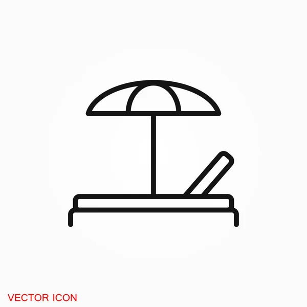 Chaiselongue Symbol Logo Vektorzeichen Symbol Für Design — Stockvektor