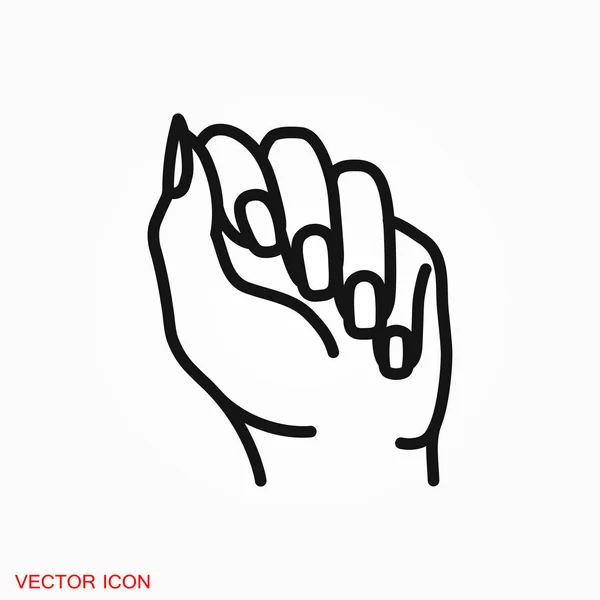 Manicure Icon Logo Vector Sign Symbol Design — Stock Vector