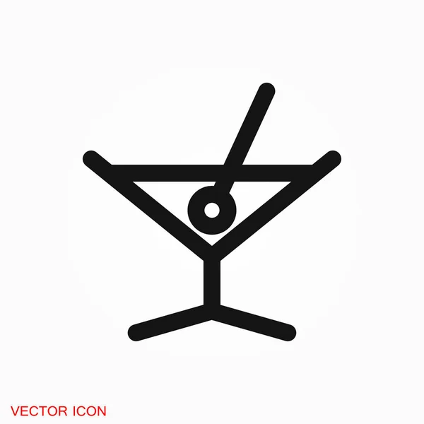 Логотип Значка Мартини Векторный Знак Дизайна — стоковый вектор