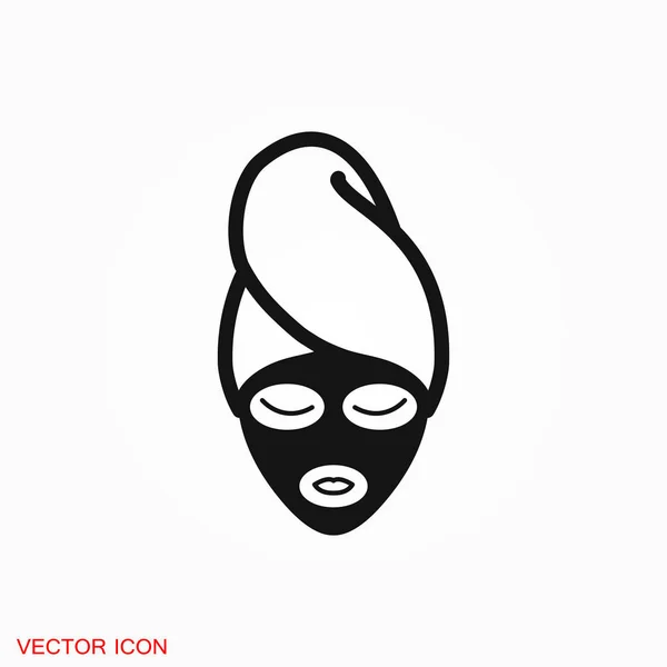 Máscara Facial Icono Logotipo Símbolo Signo Vectorial Para Diseño — Vector de stock