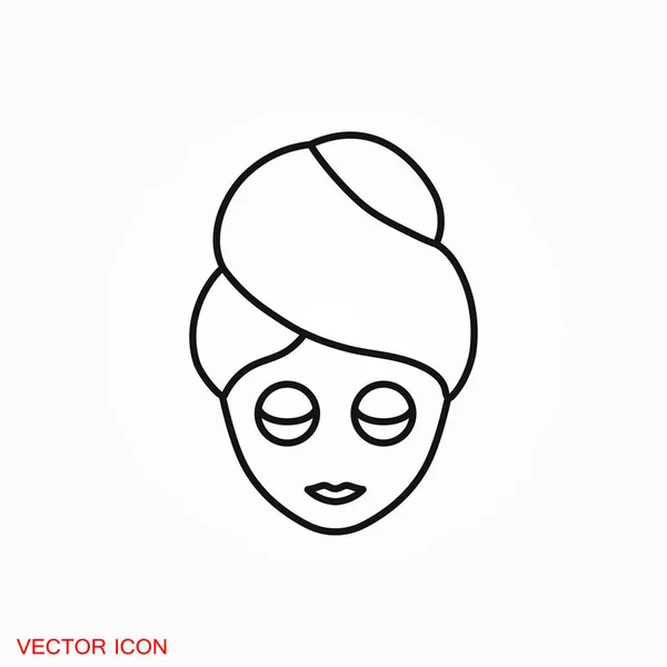 Logo Icône Masque Facial Symbole Vectoriel Signe Pour Conception — Image vectorielle
