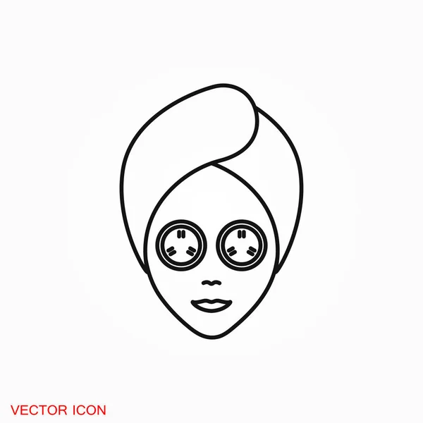 Gesichtsmaske Symbol Logo Vektorzeichen Symbol Für Design — Stockvektor