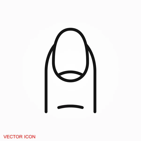 Icono Uñas Logotipo Símbolo Signo Vectorial Para Diseño — Vector de stock