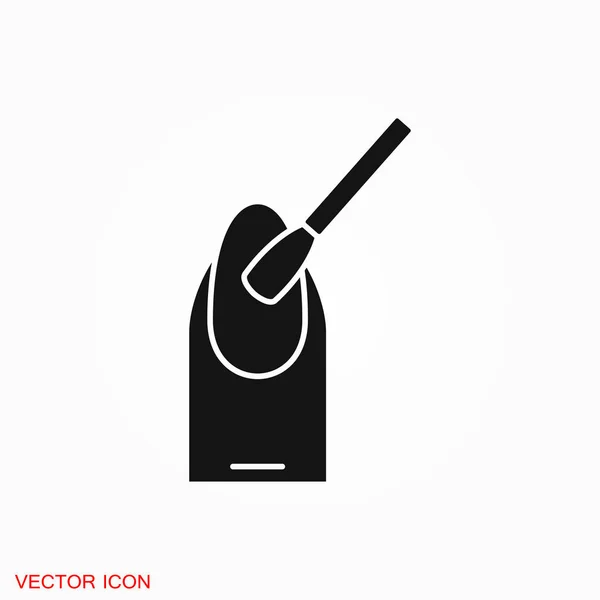 Icono Uñas Logotipo Símbolo Signo Vectorial Para Diseño — Vector de stock