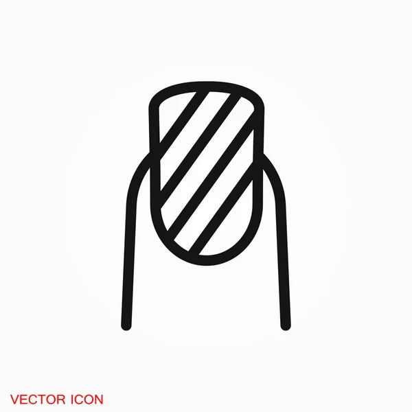 Logo Ikon Nail Simbol Tanda Vektor Untuk Desain - Stok Vektor