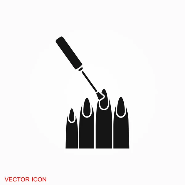 Nail Icon Logo Vektor Logga Symbol För Design — Stock vektor