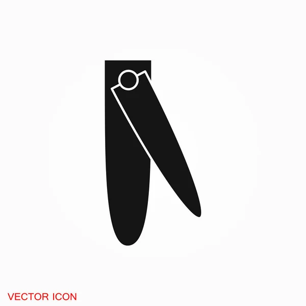 Köröm Ollóval Ikon Logo Design Vektor Előjel — Stock Vector
