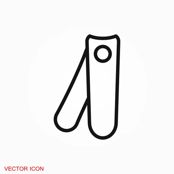 Cortaúñas Icono Logotipo Símbolo Signo Vector Para Diseño — Vector de stock