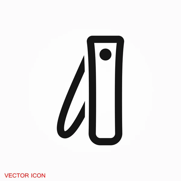 Nail Clippers Icon Logo Vector Sign Symbol Design — Stock Vector