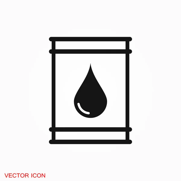 Oil Drum Container Icon Logo Vector Sign Symbol Design — Stock Vector