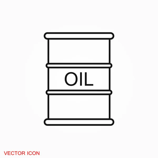 Logotipo Ícone Recipiente Tambor Óleo Símbolo Sinal Vetorial Para Design — Vetor de Stock