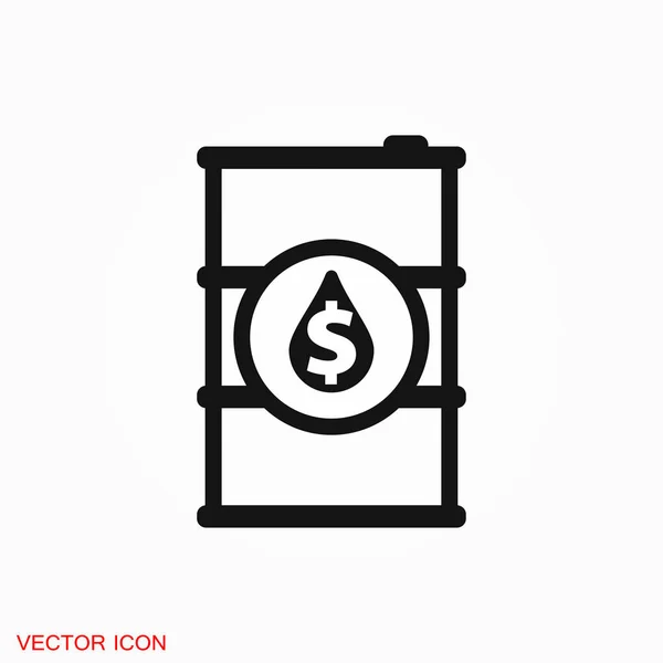 Logotipo Ícone Recipiente Tambor Óleo Símbolo Sinal Vetorial Para Design — Vetor de Stock