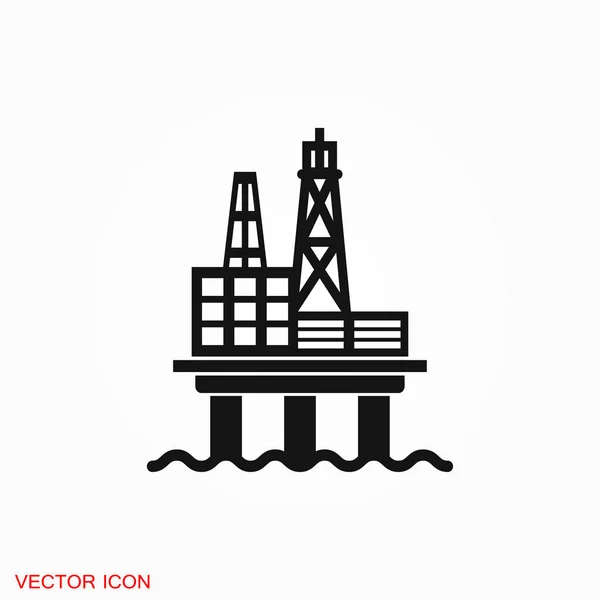 Logotipo Produção Iconfuel Plataforma Óleo Símbolo Sinal Vetor Para Design — Vetor de Stock