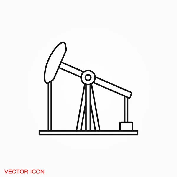 Logo Icône Pompe Huile Symbole Signe Vectoriel Pour Conception — Image vectorielle
