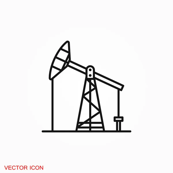 Oil Pump Icon Logo Vector Sign Symbol Design — Stock Vector
