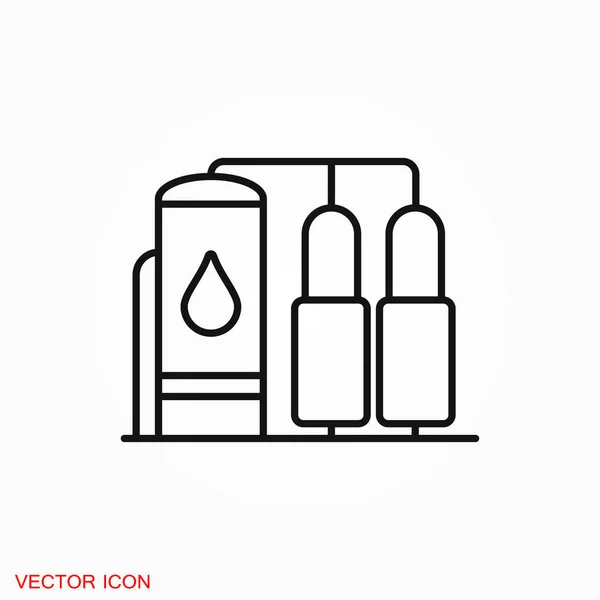 Oil Storage Tank Icon Logo Vector Sign Symbol Design — Stock Vector
