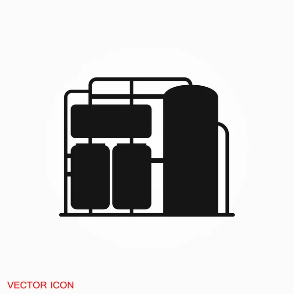 Логотип Резервуара Хранения Масла Векторный Знак Дизайна — стоковый вектор