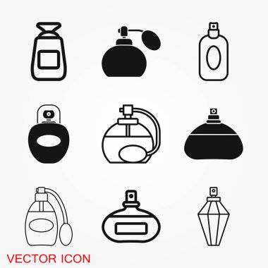 Parfüm simge vektör işareti simgesi tasarım için