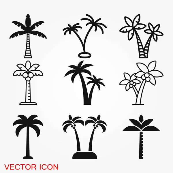 Coconut träd ikonen vektor logga symbol för design — Stock vektor