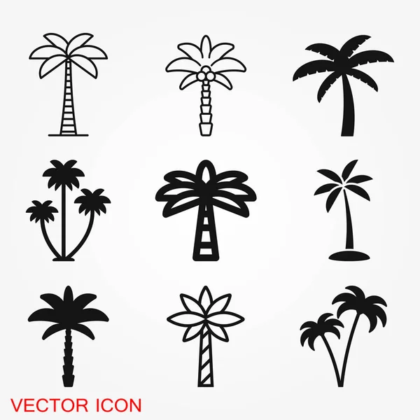 Coconut trees Icon vector sign symbol for design — Stock Vector