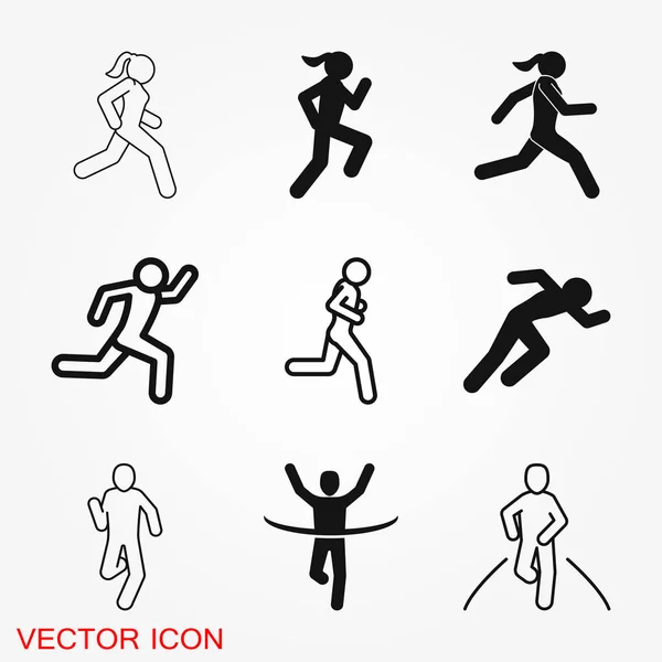 Running Icon vector sign symbol for design — Stock Vector